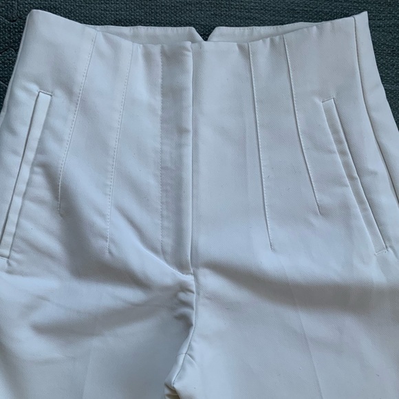 ZARA HIGH WAISTED TROUSERS NEW WITHOUT TAGS SIZE S WHITE PANTS HIGH WAISTED c - Picture 8 of 14